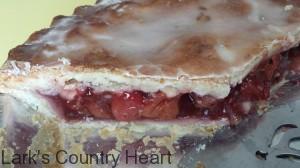 Iced Cherry Pie with a Cornmeal Crust