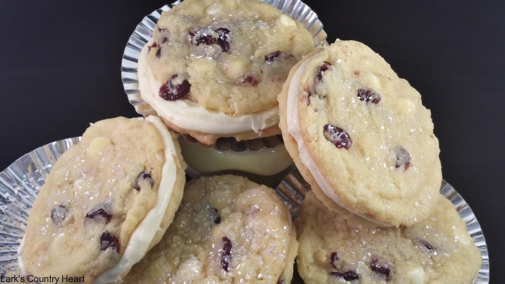 Cranberry White Chocolate Sandwich Cookies